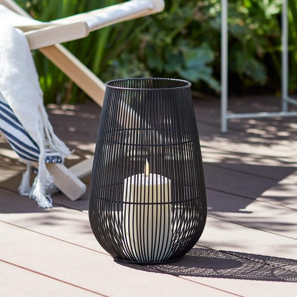 Outdoor Lanterns | Large Melbourne Garden Lantern with TruGlow® Candle Lights Outdoor Lanterns