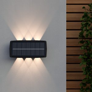 Outdoor Wall Lights | Trio LED IP65 Solar Wall Lamp Garden Lights Garden Lights