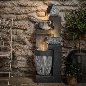 Patio Lights | 120cm Darnbrook Pouring Bowls Fountain Garden Lights Garden Lights