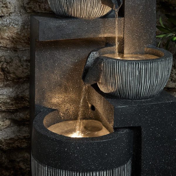 Patio Lights | 120cm Darnbrook Pouring Bowls Fountain Garden Lights Garden Lights