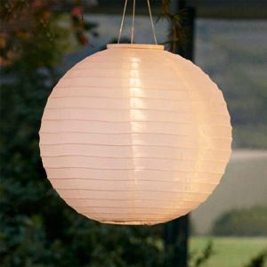 Solar Lights | 40cm Cloud White Miami Solar Lantern Garden Lights Garden Lights