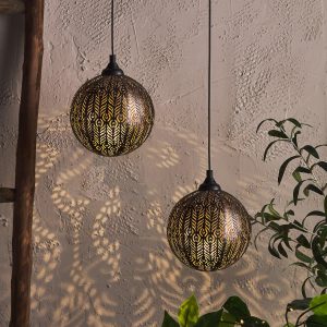 Solar Lights | Moroccan Hanging Solar Lanterns Bundle Lights Outdoor Lanterns