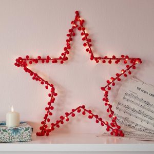 Star Lights | 51cm Pom Pom Osby Star Light Battery Operated Lights Battery Operated Lights