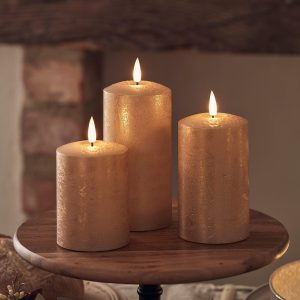 Battery Operated Lights | TruGlow® Copper LED Autumn Candle Trio Battery Operated Lights Battery Operated Lights