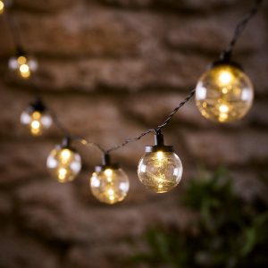 Garden Lights | 30 Clear Cap Plug In Festival Festoon Lights Garden Lights Garden Lights